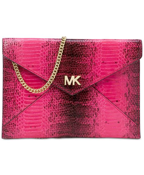 Michael Michael Kors Barbara Medium Snakeskin Envelope Clutch